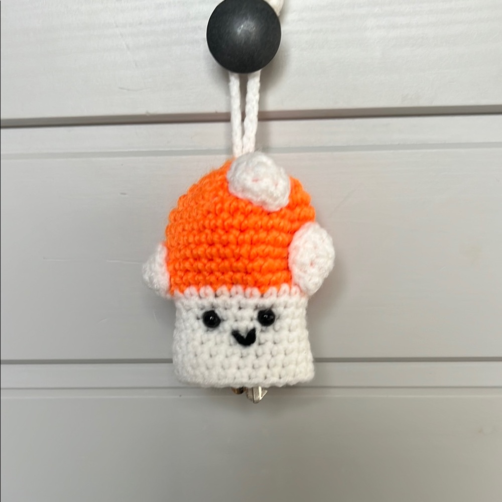 Crochet Mushroom Keychain